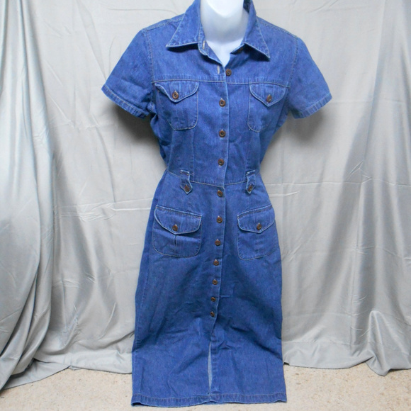 St. John's Bay Dresses & Skirts - St Johns Bay denim long dress petite 6P
